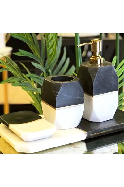 zepce design Mermer Banyo Takımı sıvı sabunluk aksesuarı