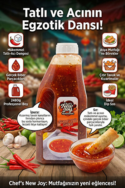 chef's new joy professional Sweet Chili Sosu 2480 gr Tatlı Biber Sosu Sweet Chili Sauce