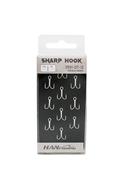 Hanfish Sharp Hook 3551 10 Adet Üçlü İğne 14 No