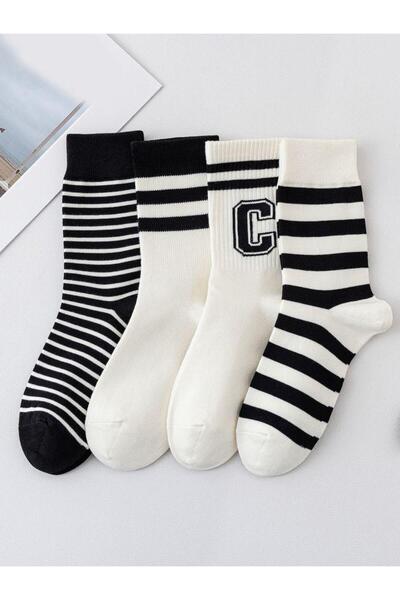 Çorap Kurdu Set of 4 Patterned Unisex Socks