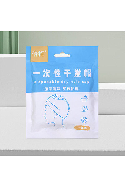 OEM Set of 10 disposable turban towels for drying hair – cotton, 65×25 cm, white