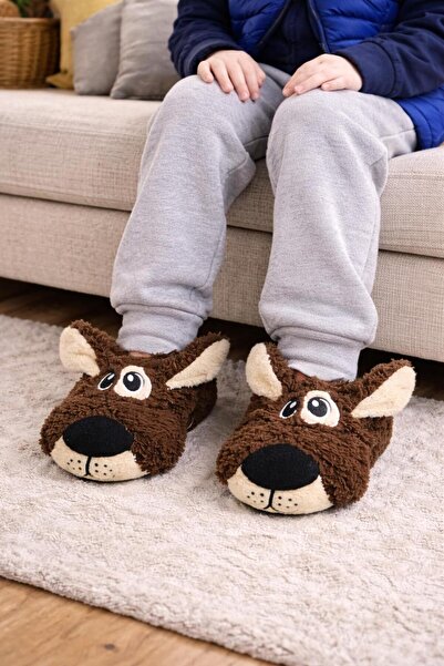fluffy Boys' Home Boots, Flat Sole, Transitional , Non-Slip Sole, Kindergarte...
