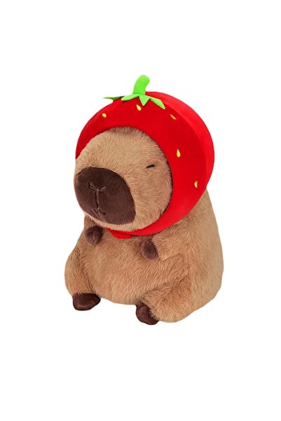 OEM Capybara Plush Toy with Strawberry Hat
