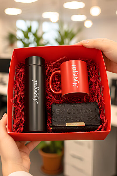 MEG TASARIM DÜNYASI Kadınlara Özel İsimli Led Isı Göstergeli 500ml Çelik Term...