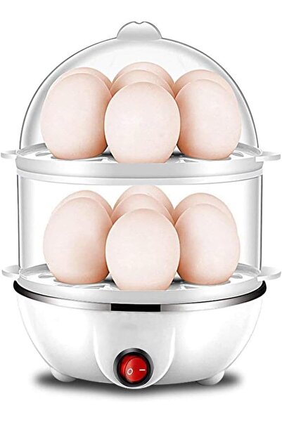 Arabest Double Layer Egg Boiler,14 Egg Capacity with Measuring Cup (White)