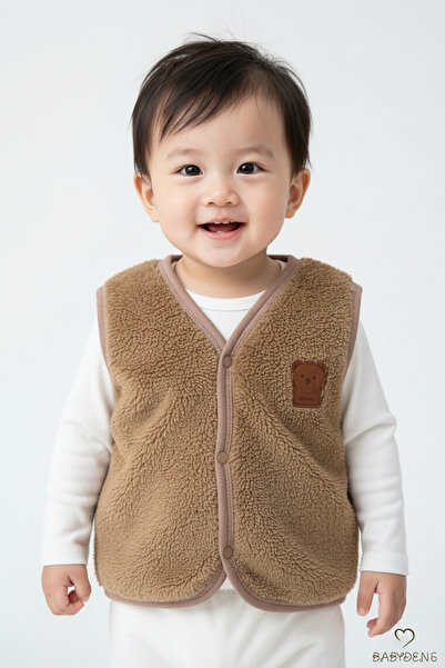 BABYDEN'S Welsoft Baby Boy Snap Fastener Vest – Teddy Bear Embroidered, Soft ...