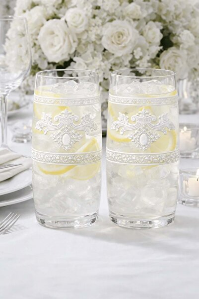 Jenisa İnsigne Model Patterned Water & Soft Drink Glass – Elegant Transparent...