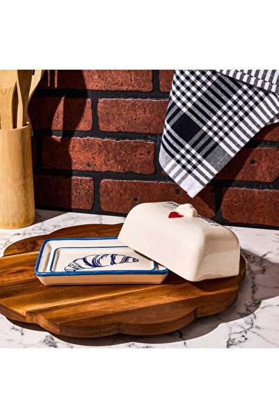 Evidea Kitchen Bold Heart Tereyağlık ve Peynirlik - Renkli - 15x9 cm