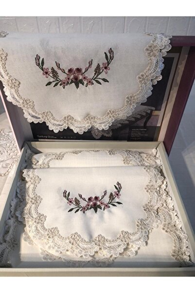 Vinezza Home Collection 5 Piece Etamine Machine-Washable Living Room Set