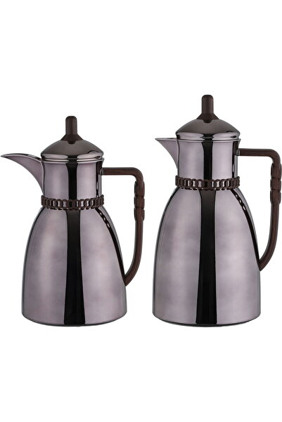 AZOZ MERCHLY Al Saif Gallery Bayan Thermos Set, 0.7/1 Liter, 2 Pieces, Temper...