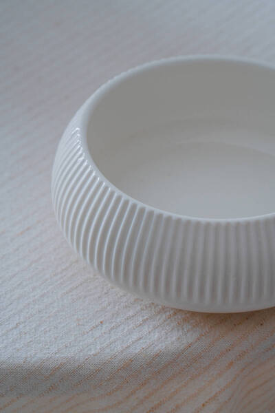 ACAR Bianco Perla Porselen Yuvarlak Kase - 11 cm