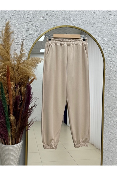 BENAHOLL Gidona Elasticated Cuffs Double Pocket 2-Strap Tracksuit-Zi̇3101 Stone