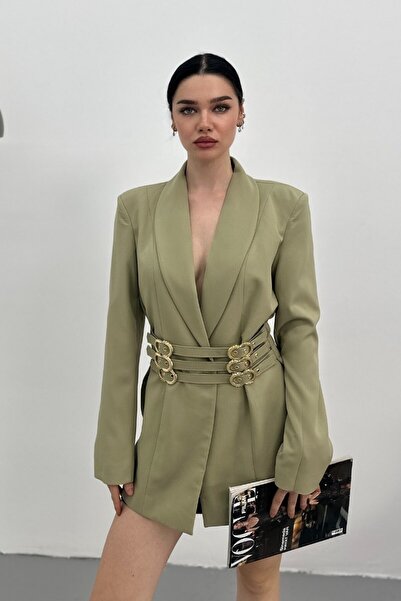 Potenza Jachetă blazer pentru femei, elegantă, cu rever dublu, căptușită, cu ...