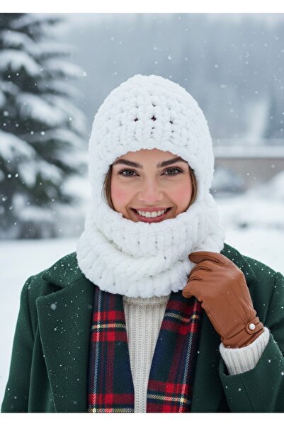 ABAD.HANDMADE Puffy Balaclava / Kar Maskesi Beyaz