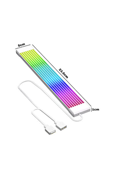 Exem Shop ARGB Ekran Kartı Kablo Kılıfı Beyaz (5V 3-Pin)
