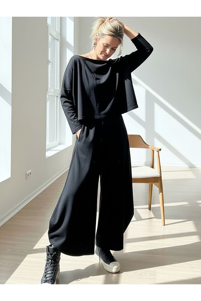 Catz Clothes Mona Black Comfortable Shalwar Blouse Set