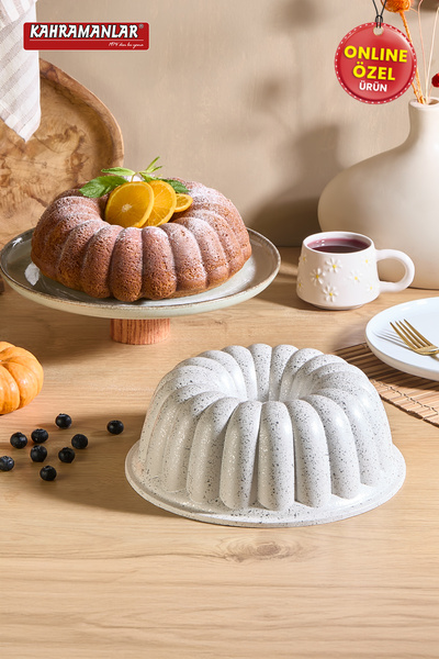 Kahramanlar Pearl White Cast Iron Cake Pan