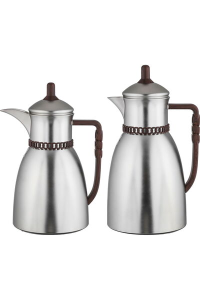 AZOZ MERCHLY Al Saif Gallery Bayan Thermos Set, 0.7/1 Liter, 2 Pieces, Temper...