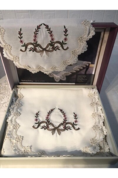 Vinezza Home Collection 5 Piece Etamine Machine-Washable Living Room Set