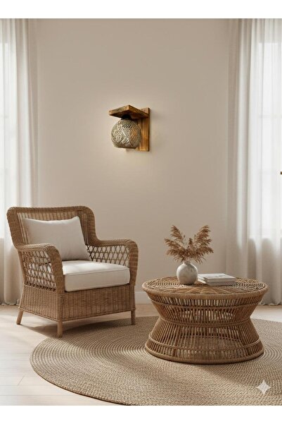 BİAVİZE Wicked Burning Wood Wall Sconce