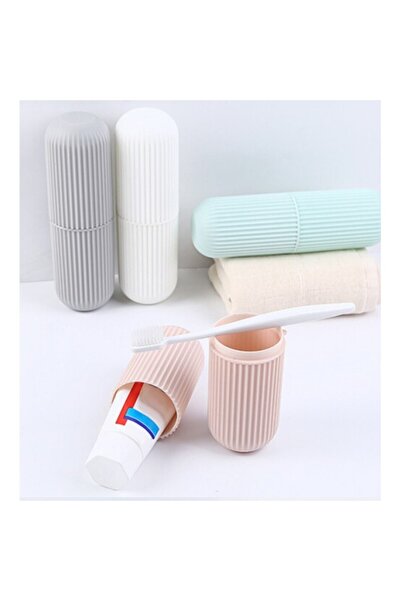 Brentino Toothbrush Paste Travel Box Hygienic Storage Container Camping Hikin...