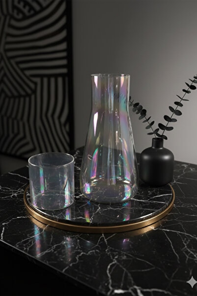 Home Noctea Borosilikat Cam Başucu Sürahi & Bardak Seti 1 lt