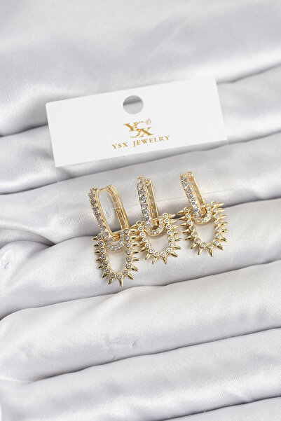 callerrons accessories Brass Gold Color Zircon Stone Vintage Model Ysx Trio E...