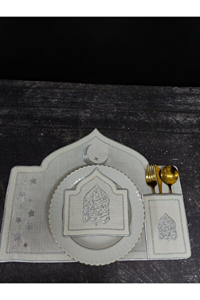 Nakışkonsept 12-Piece Dinner Set for 6 People with Spoon Holder, Embroidered ...