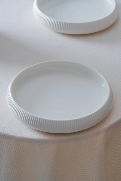 ACAR Bianco Perla Porcelain Round Plate - 24 cm