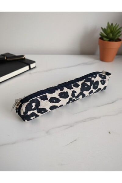 in steilla Leopard Patterned Pen Holder Sausage Pencil Case..