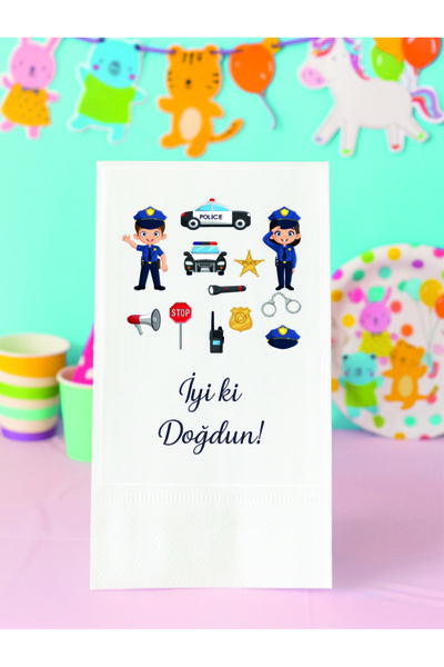 Baskı Adresi Matbaa & Promosyon مناديل خدمة عيد ميلاد الأطفال من بوليس كونسيب...