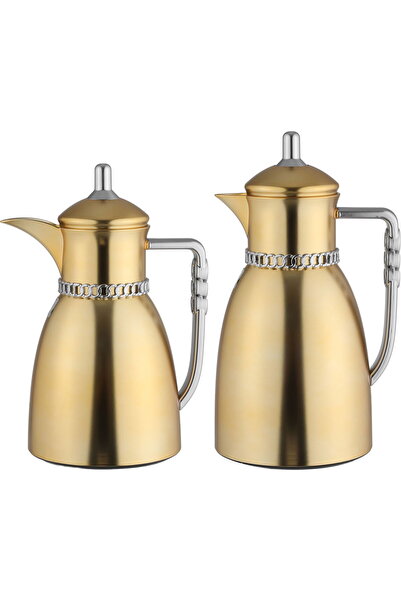 Alsaif Gallery Al Saif Gallery Bayan Thermos Set, 0.7 / 1 Liter, 2 Pieces, Th...