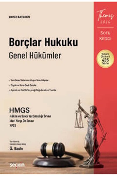 Seçkin Yayıncılık THEMIS - Borçlar Hukuku Genel Hükümler Soru Kitabı Deniz Ba...