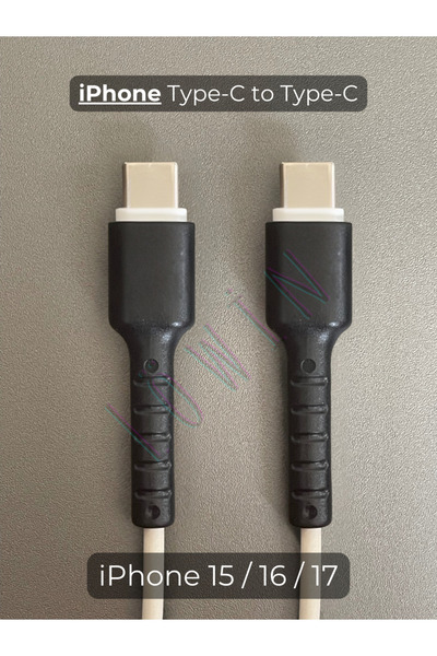 Cleo Cases Tarzını Yansıt iOS Type-C to Type-C Şarj Kablo Ucu Koruyucu - iPho...