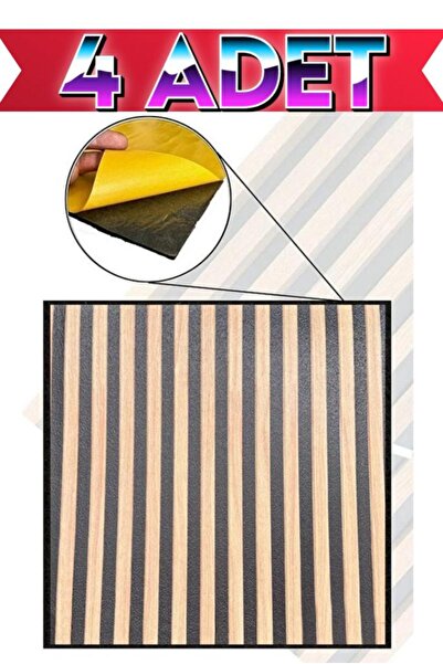 Renkli Duvarlar 4 Adet 68cmx68cm Yapışkanlı Kahverengi Sünger Akustik Duvar P...