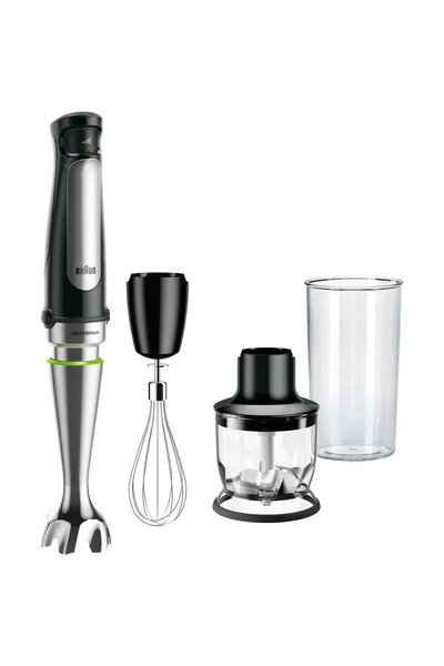 Braun MQ7025X Hand Blender, 1000W, ACTIVEBlade Technology, Black/Silver