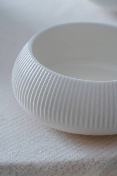 ACAR Bianco Perla Porselen Yuvarlak Kase - 14 cm