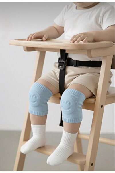 Moory Mavi Smiley Desenli Yumuşak Emekleme Dizliği 0-1 Yaş Bebekler için Diz ...