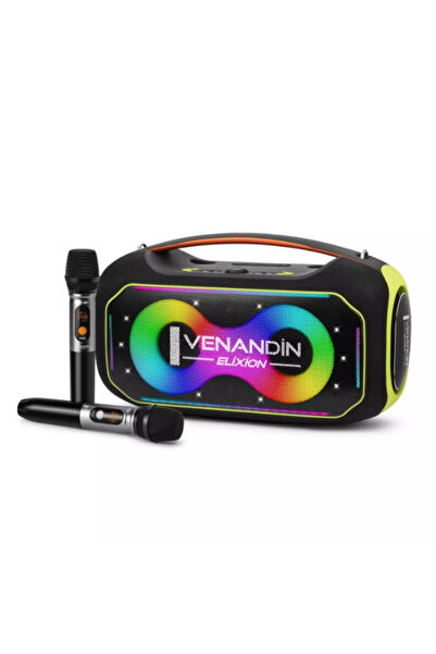 VENANDİNN Venandin V-Boom Pulse Ekstra Bass Çift Kablosuz Mikrofonlu Bluetooh...