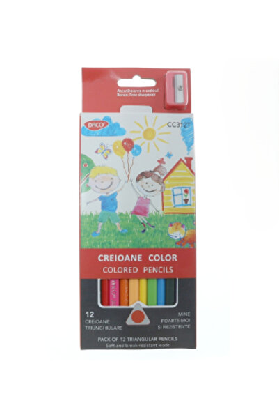 daço COLOR PENCIL 12 COLORS DACO TRIANGULAR CC 312 T