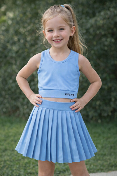 Uğur bebe Girl's Diver Fabric Stretchy Shorts Skirted Crop Swimsuit Suitable ...