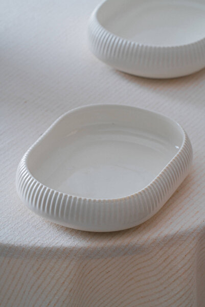 ACAR Bianco Perla Porcelain Oval Plate - 17 cm
