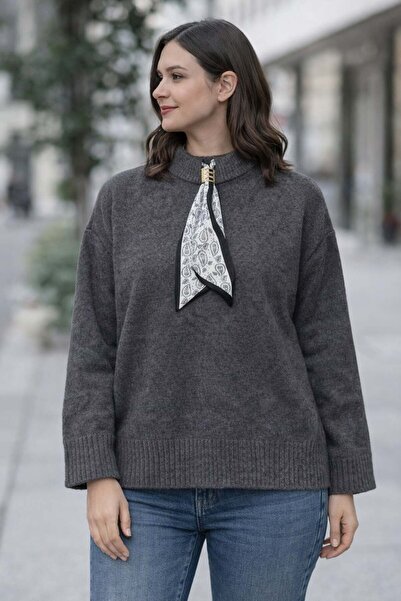 ModaPlaza Women's Scarf Sweater