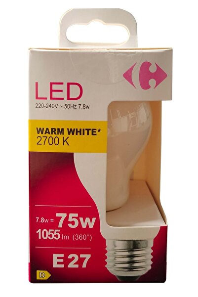 Carrefour Bec LED Carrefour, E27, 75 W, 1055 lm, 2700 K, Alb cald