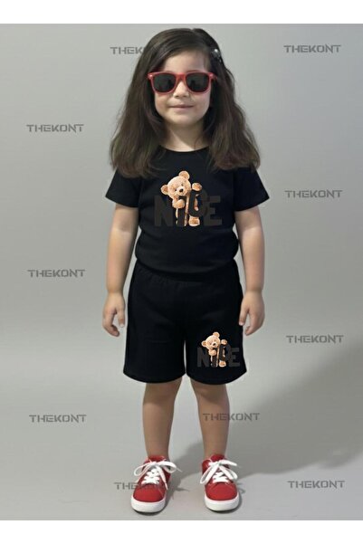 THEKONT SET DE VARĂȚI PENTRU COPII, CU IMPRIMARE NICE BEAR, T-SHIRT, PANTALON...