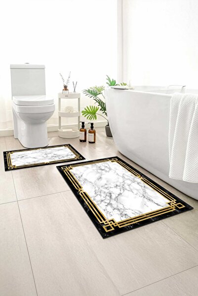 Monnhein 2 buc Covoraș de baie, covor moale de baie, cu bază anti-alunecare, ...