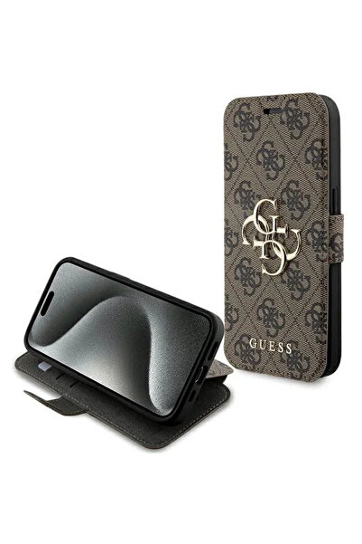 Guess 4G Metal Logo pentru iPhone 15 Pro Max – maro