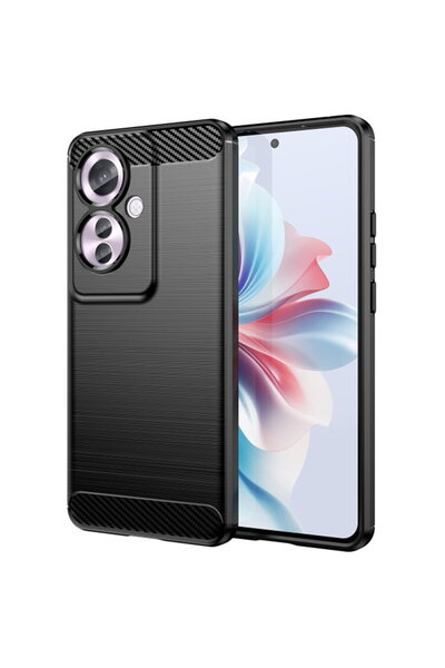 Techsuit Husa pentru Oppo Reno11 F - Carbon Silicone - Black