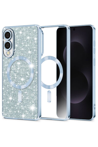 Techsuit Husa pentru Samsung Galaxy S25 Edge - Luxury Glitter MagSafe - Light...