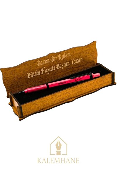 kalemhane Kişiye Özel Adel versatil kalem ( uçlu ) 0.7 Ahşap Kutu